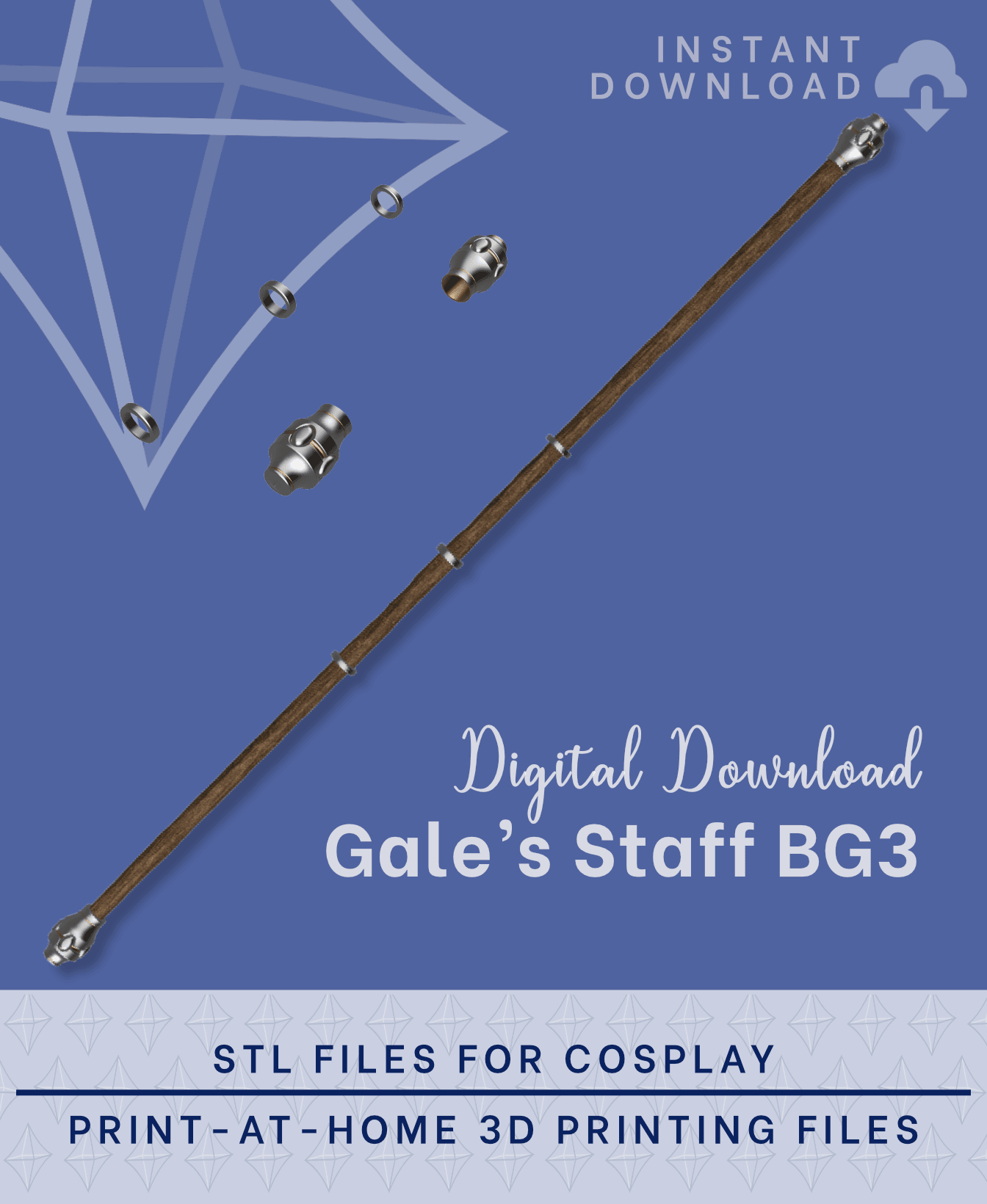 GALE Staff STL Files (Baldur's Gate 3) 3d model