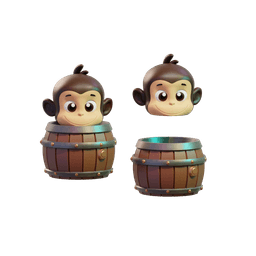 Monkey in Barrel Clicker 3d model