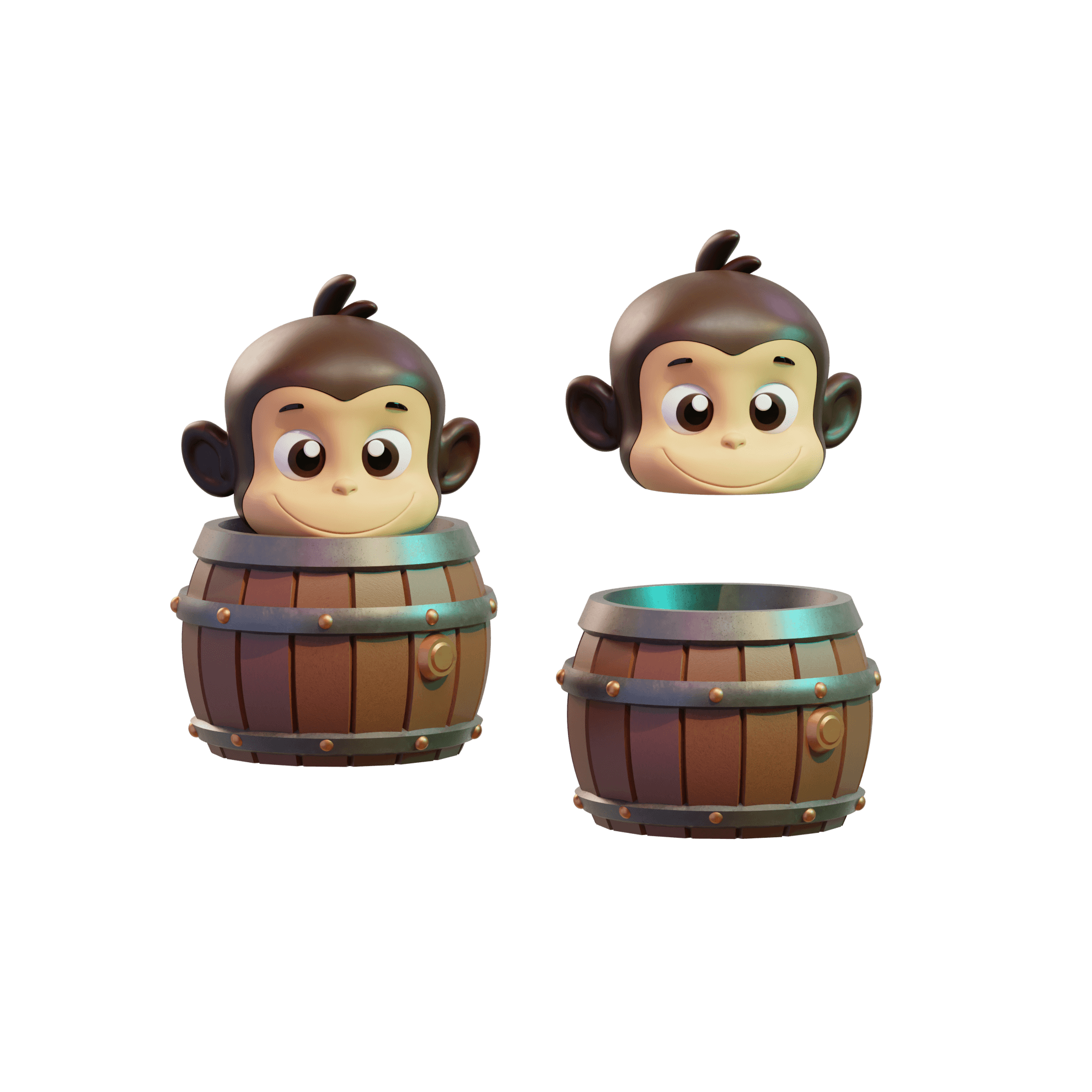 Monkey in Barrel Clicker 3d model