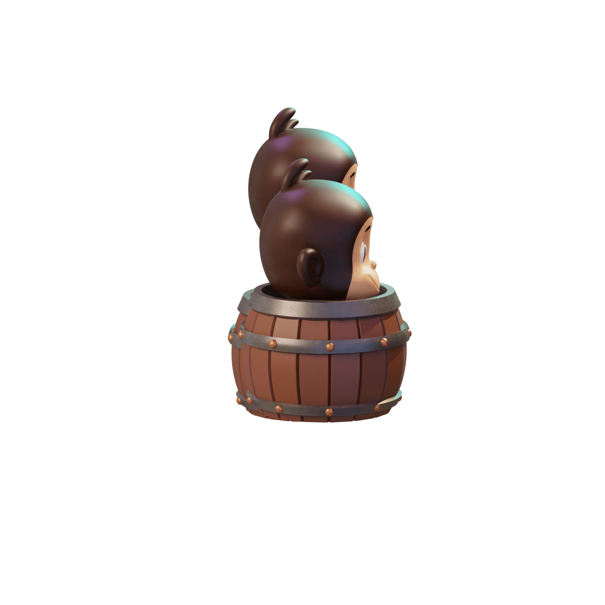 Monkey in Barrel Clicker 3d model