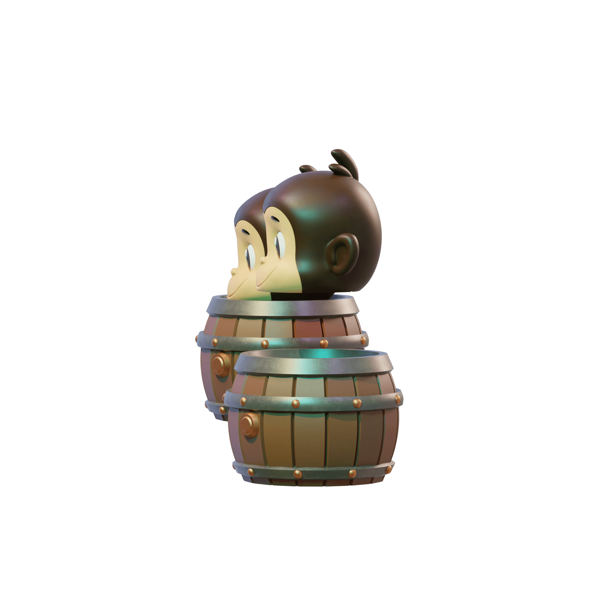 Monkey in Barrel Clicker 3d model