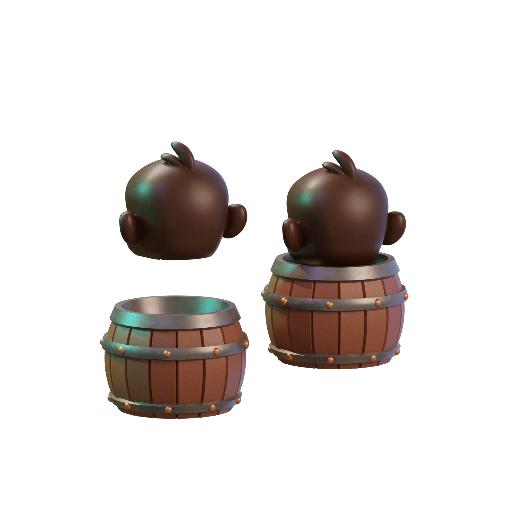 Monkey in Barrel Clicker 3d model