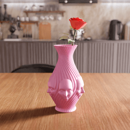 Surrealist Multi Face Spiral Ribbed Vase 3d model