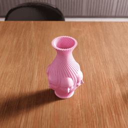 Surrealist Multi Face Spiral Ribbed Vase 3d model