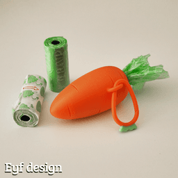 Carrot Dog Bag Dispenser 3d model