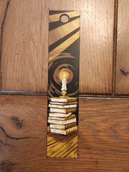 Book and Candle Hueforge Bookmark 3d model