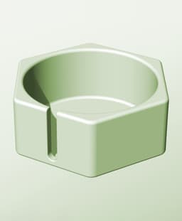 CH128-60-S Modular stacking slotted container for home decor 3d model