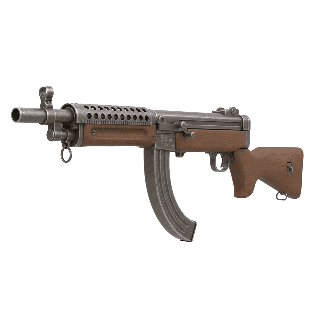 Gun Type 100 Japanese Military SMG 3d model