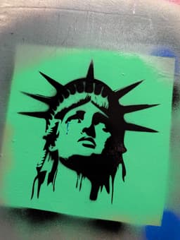 Sad Liberty Stencil 3d model