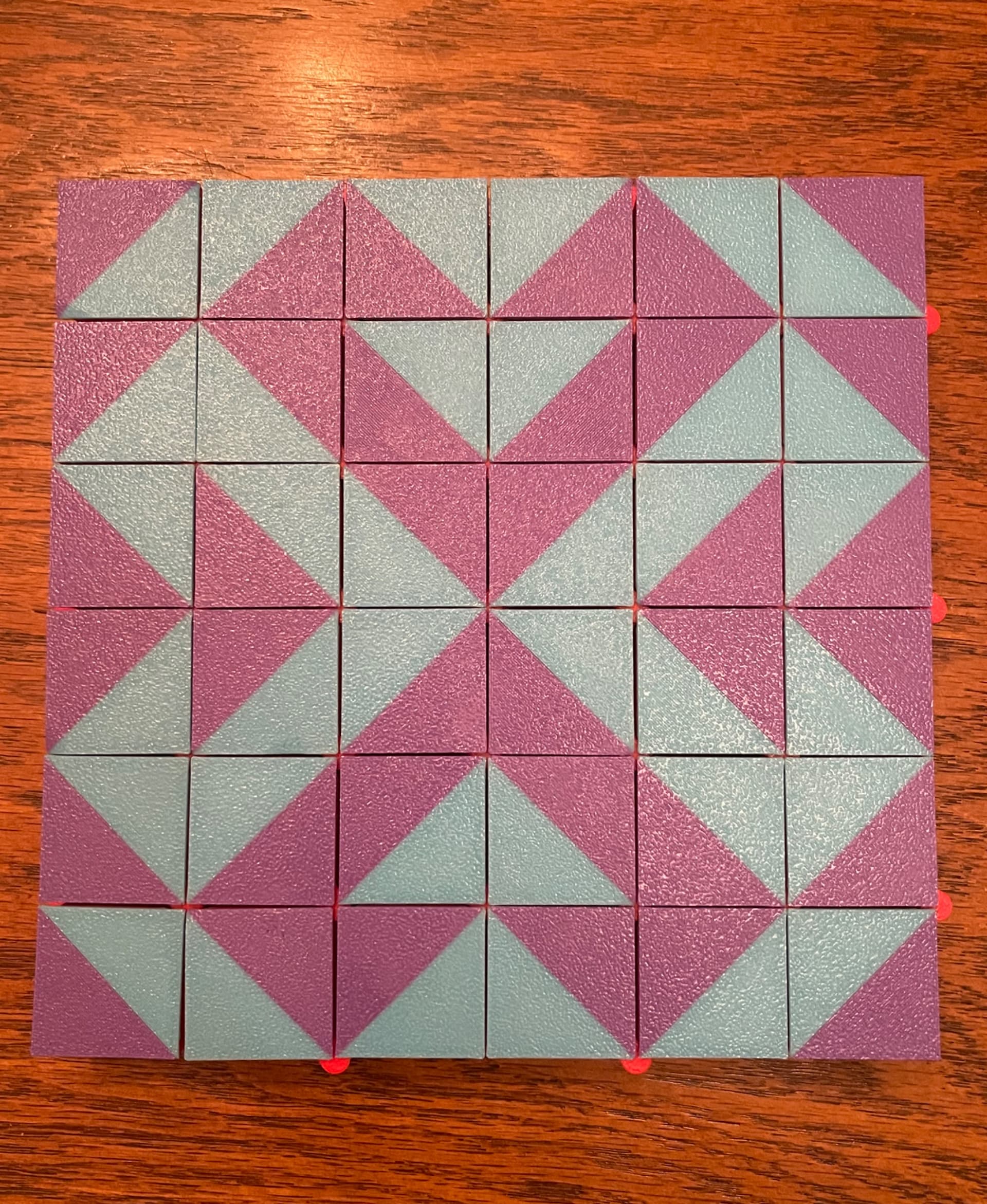 Hearts with 30mm tiles on 6x6 frame.