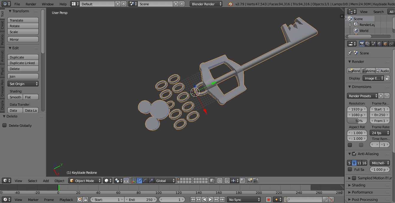 keyblade_redone.stl 3d model