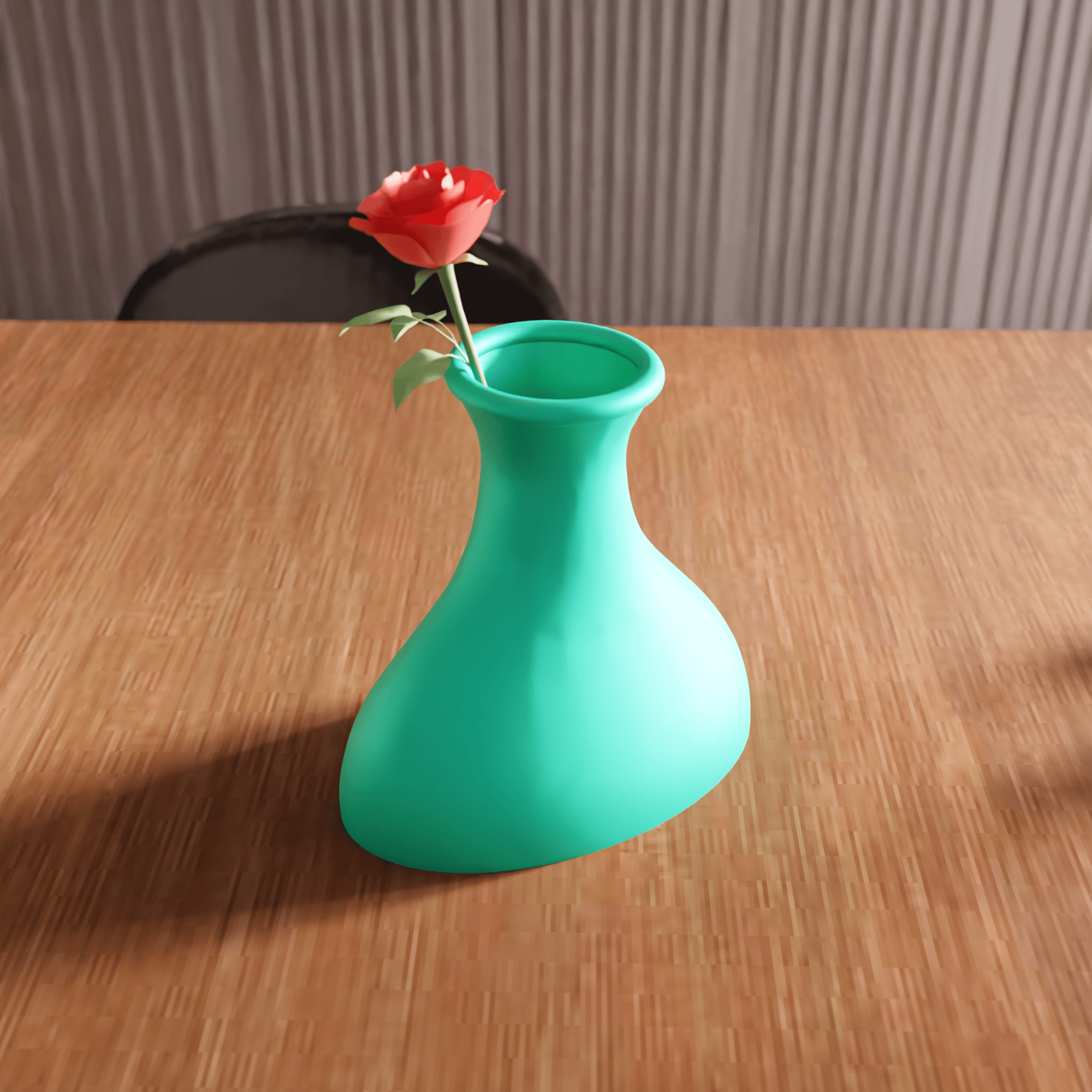 Minimalist Flared Wide-Base Vase 3d model