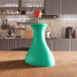 Minimalist Flared Wide-Base Vase 3d model