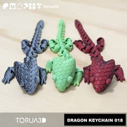 Articulated Dragon Keychain 018 3d model