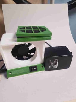 Fume extactor-- Lötabsaugung 90mm Fan 3d model