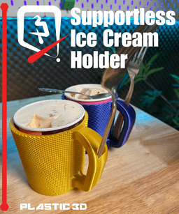 Ice cream Pint Holder- Supportless 3d model
