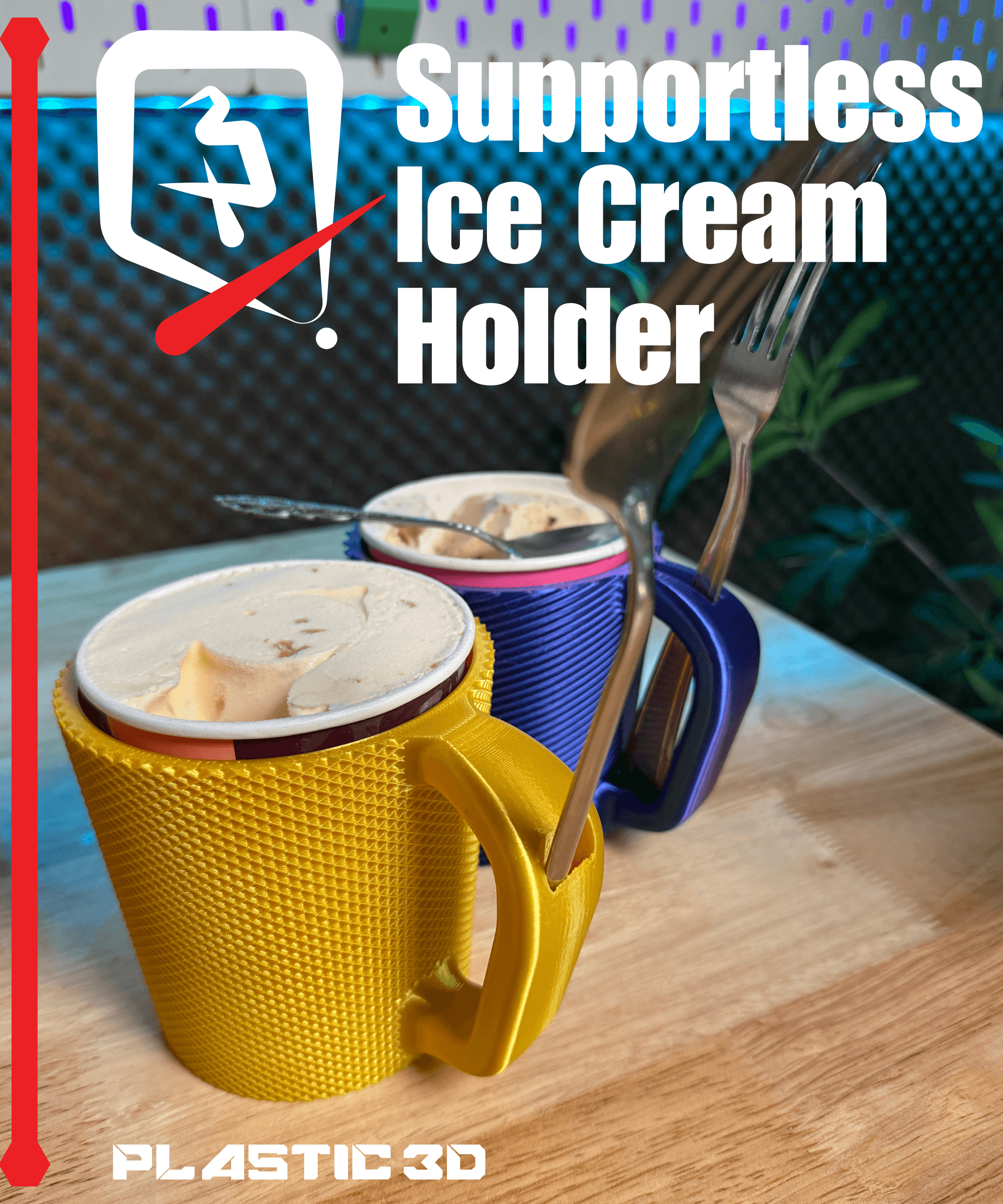 Ice cream Pint Holder- Supportless 3d model
