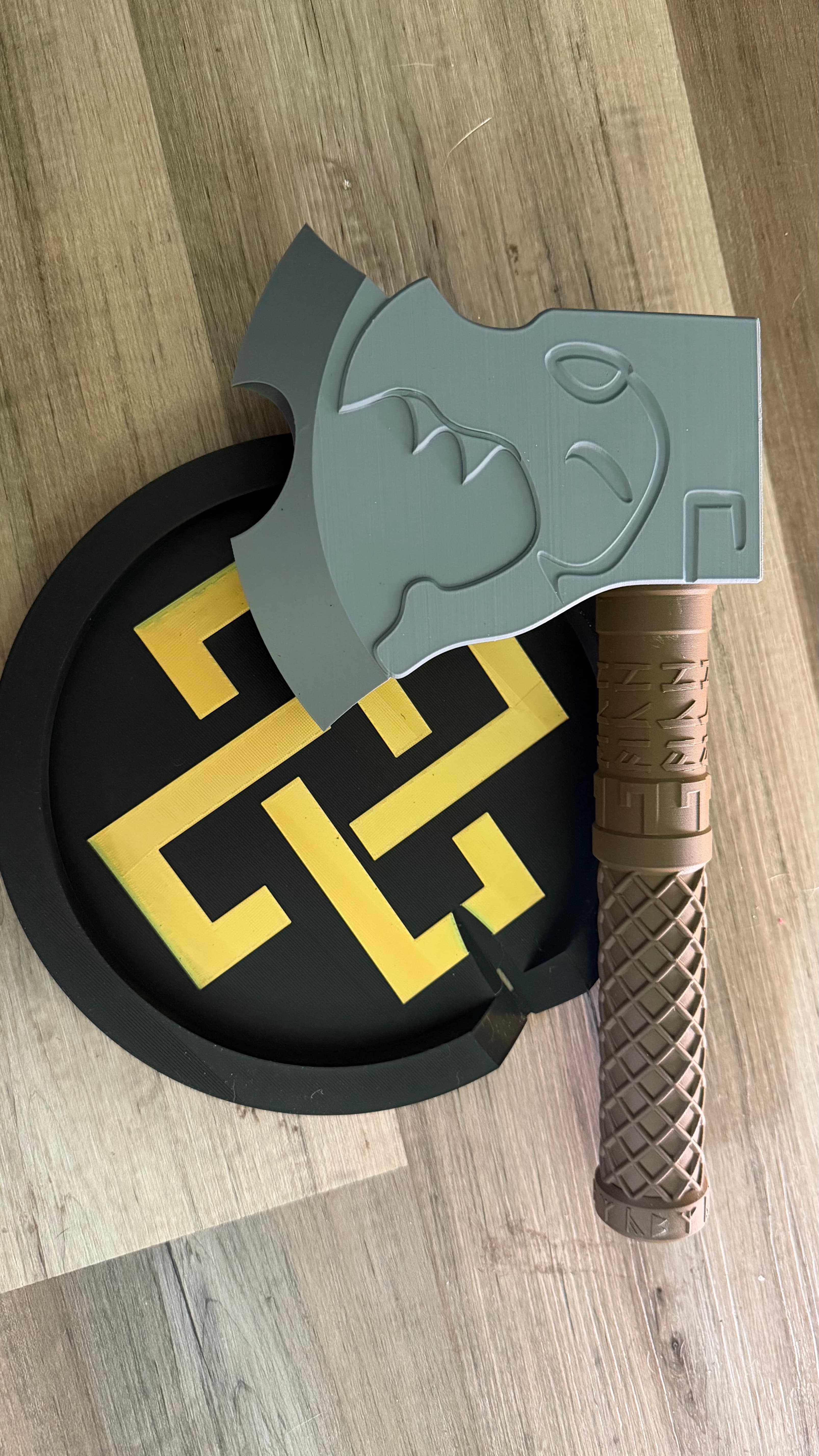 I printed the handle using a remaining spool of Bambu PLA Wood and I feel like it gave it that little extra. 10/10 would recommend. I printed this for one of my DnD players who sent this to me via Facebook Reels. He doesn't know I printed it but he'll be getting it during our session today.