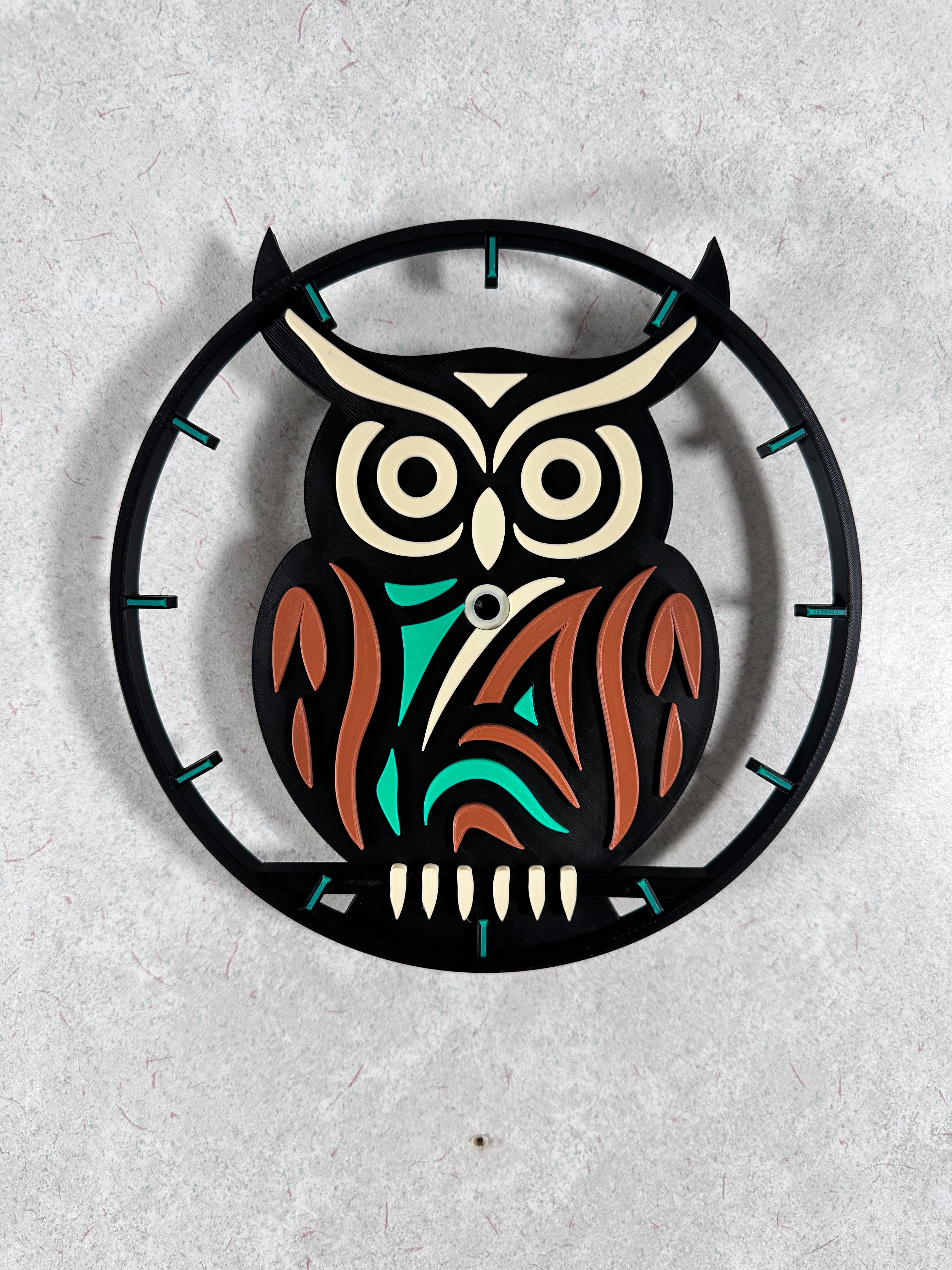 Spirit Of the Wild, Owl Clock 3d model