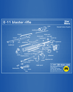 E-11 Blaster - Star Wars 3d model