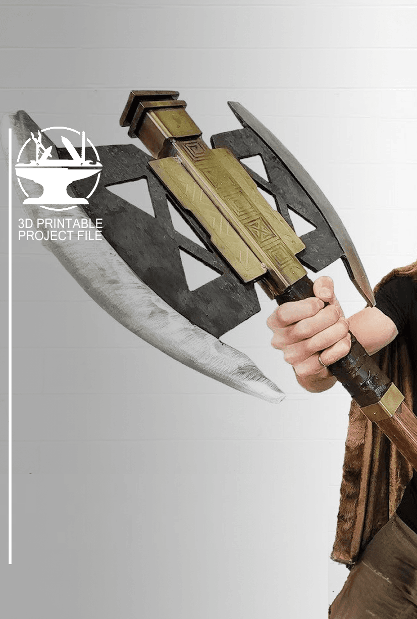 Gimli's BATTLE AXE! (3D Printable) 3d model