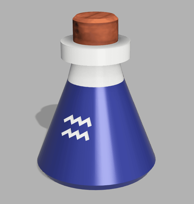 Stash Potion + Keychain (Aquarius) 3d model