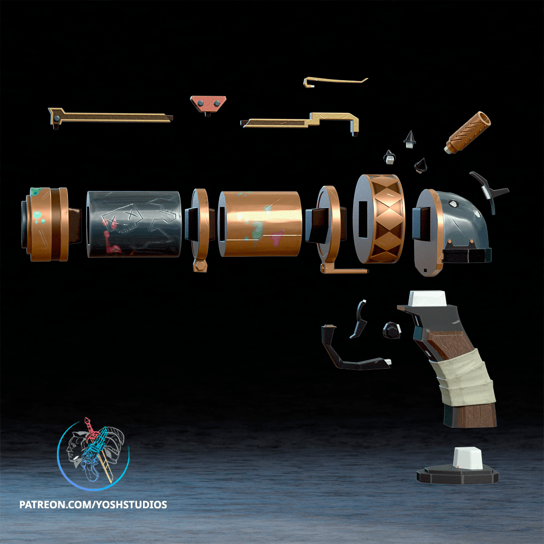 Jinx Pistol 3D Printer STL File 3d model