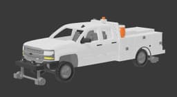 Pickup Truck Maintenance Of Way Kit 1-87 Scale 3d model