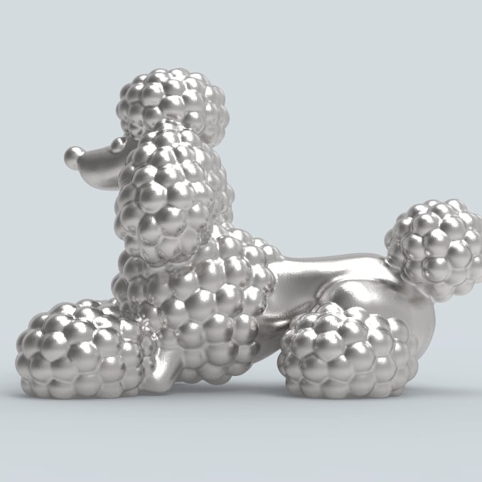 POODLE LYING 3d model