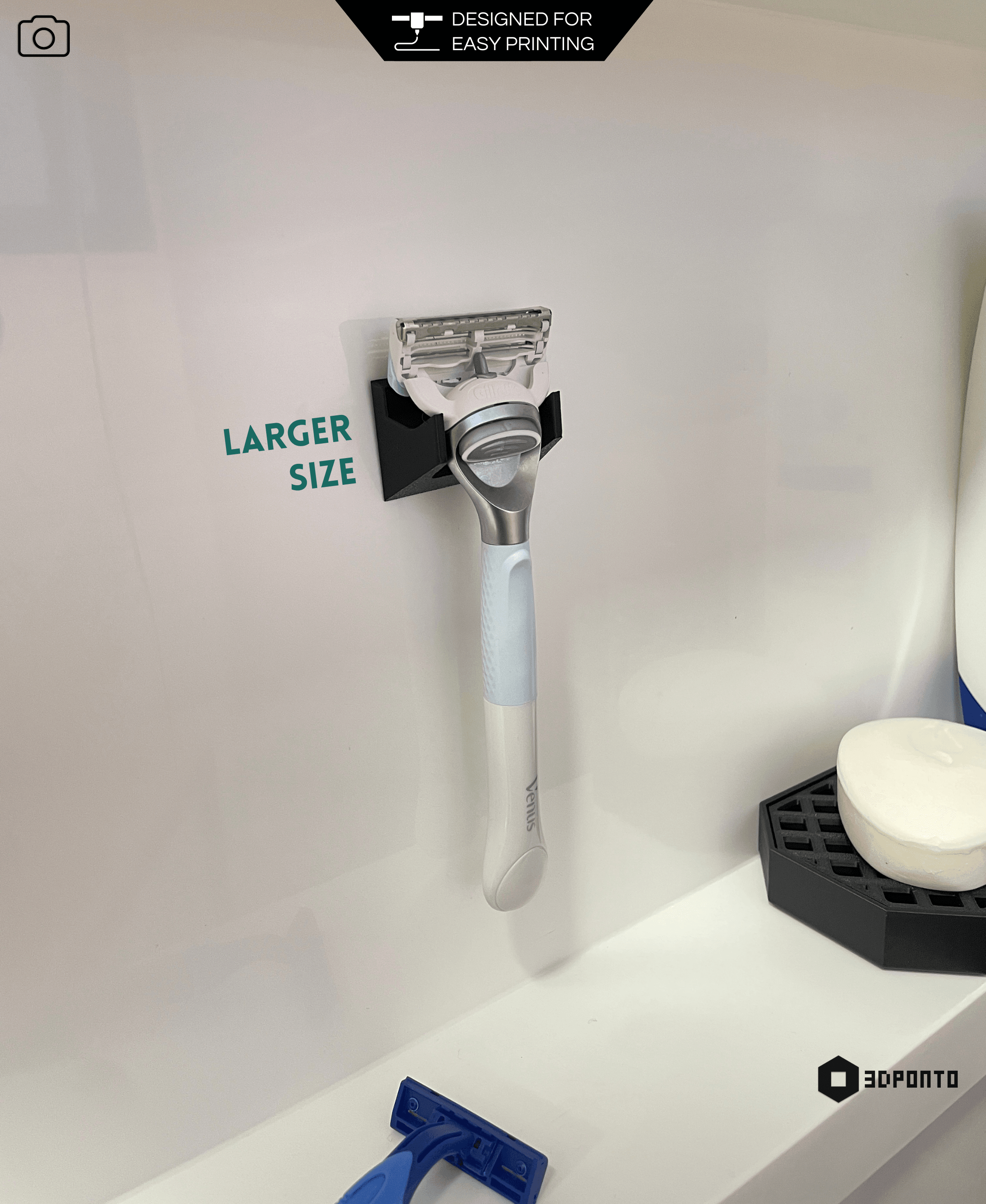 Gillette Razor Wall Holder 3d model