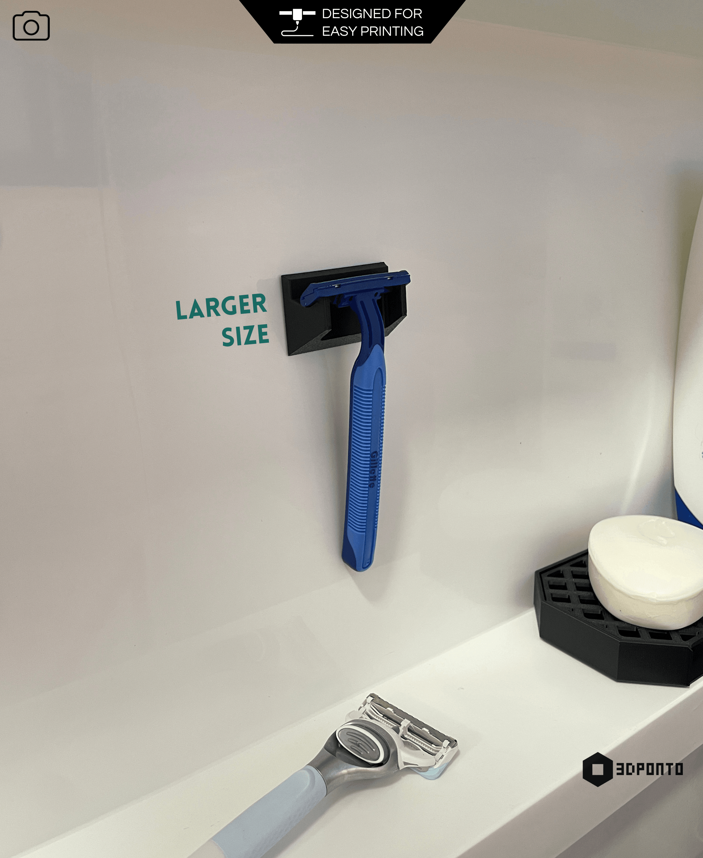 Gillette Razor Wall Holder 3d model