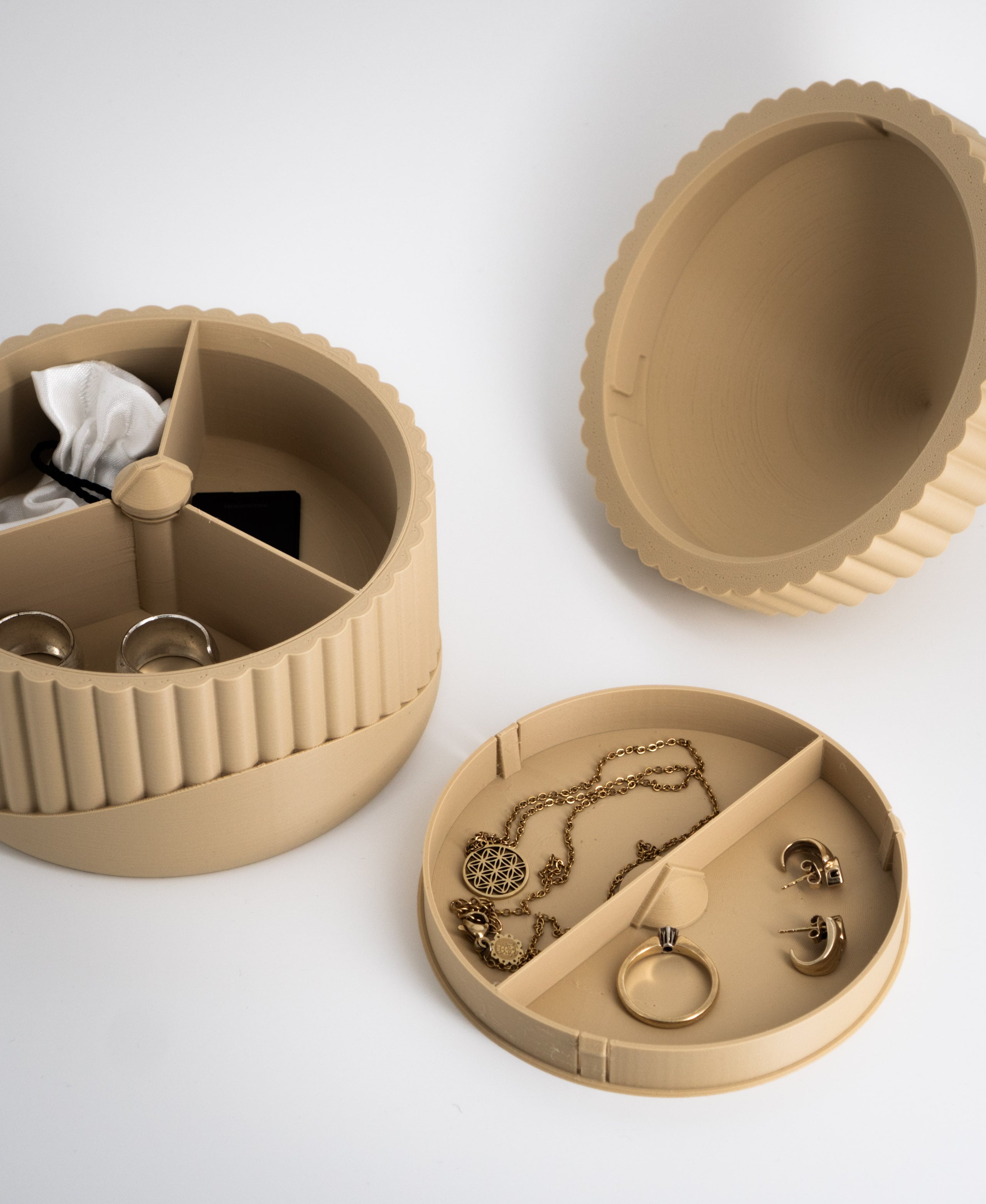 Dual Secret Jewelry Box 3D Print File | Storage Box Model "Aurelia" | Two Hidden Containers 3d model