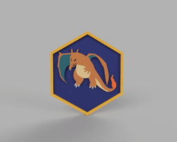 Charizard Pokemon PokeCoin 3mf 3d model