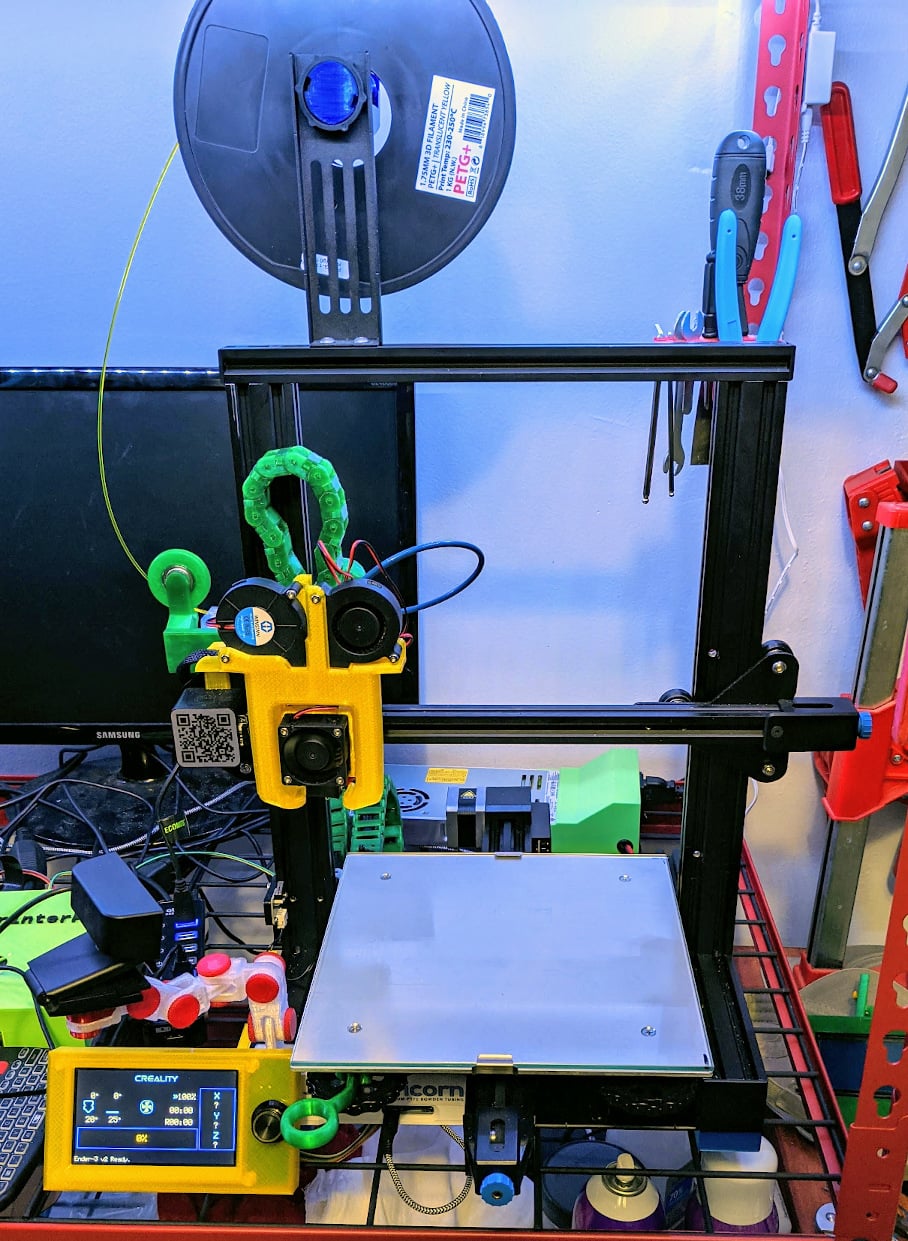 Ender 3 v2 LCD Landscape Case and Mount - Landscape E3v2 DWIN - Left Side - 3d model