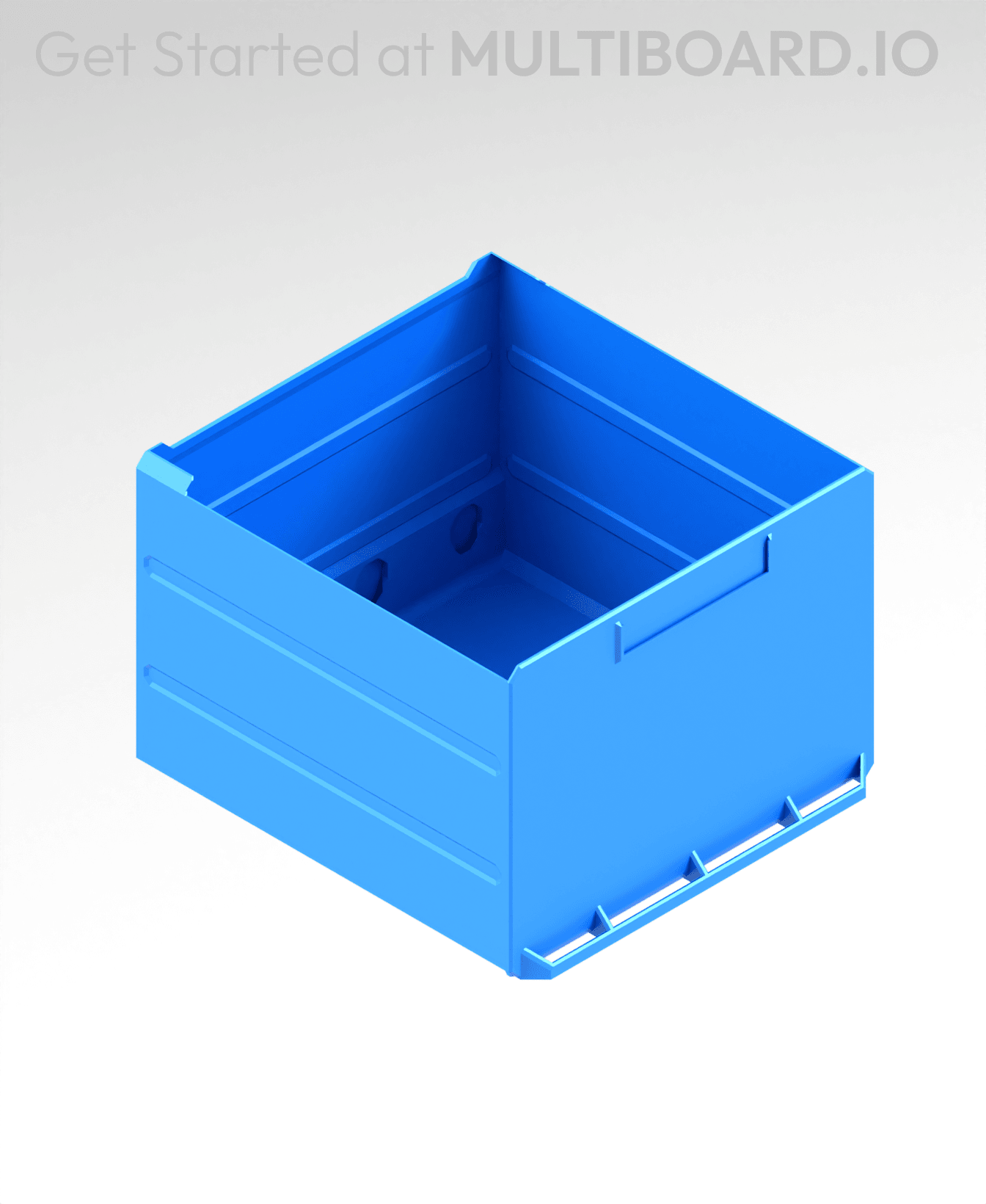 4x3x4 LU - Labelled - Magnetic - Simple Multibin Drawer 3d model
