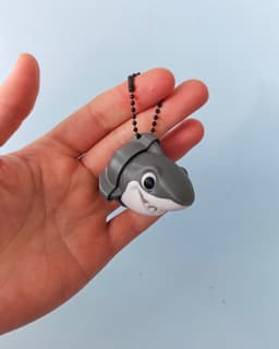 Shark Fidget Clicker Keychain 3d model