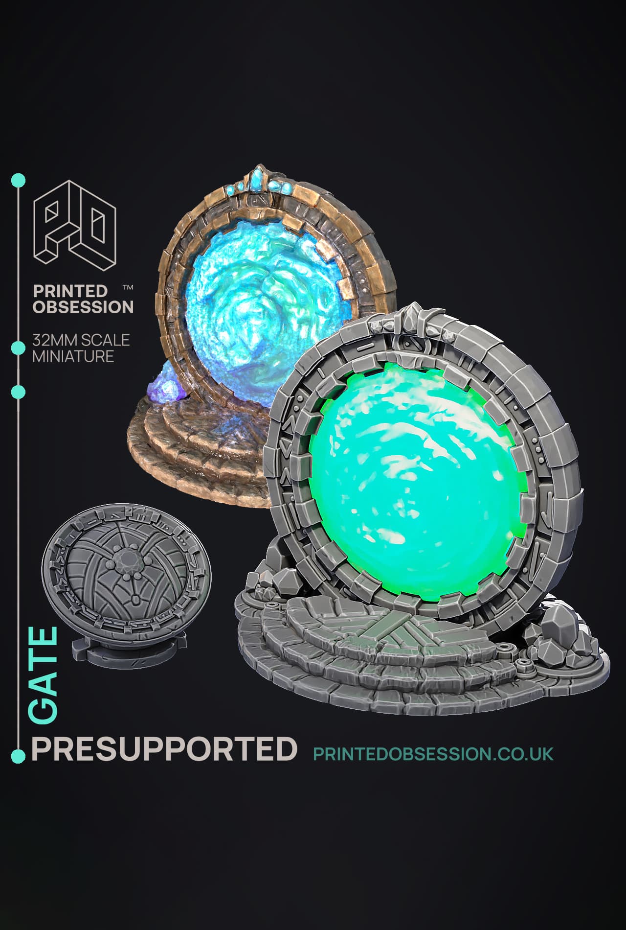 Gate - Enviroment Prop - Court of Anubis - PRESUPPORTED - Illustrated and Stats - 32mm scale 3d model