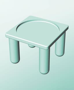 SS162-135Q Stand or Base for Modular Stacking Storage Container Box Bin 3d model