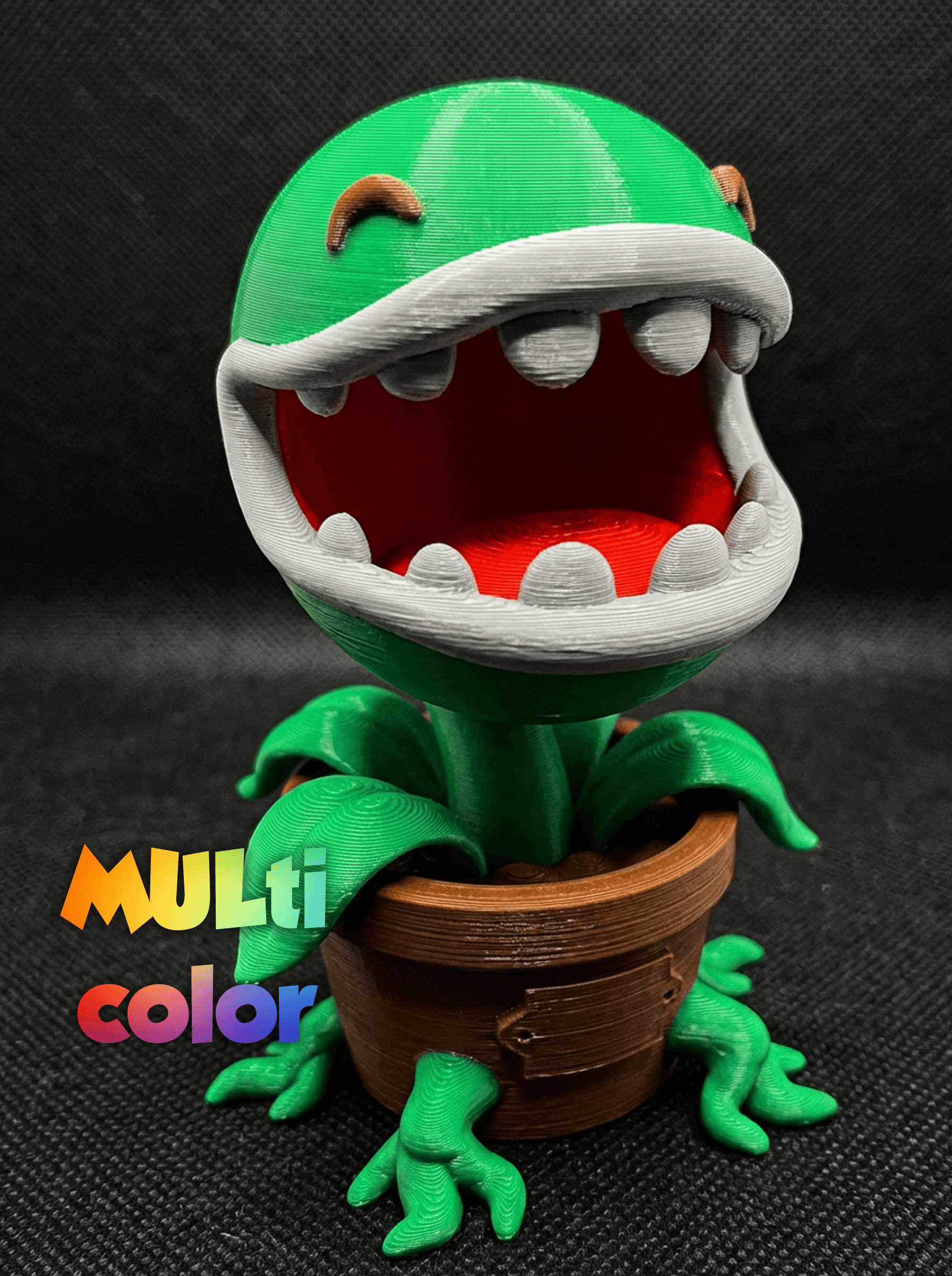 Carnivorous Plant Pot Multi-Color 3MF | Gaming Figurine | Bambu Ready 3d model
