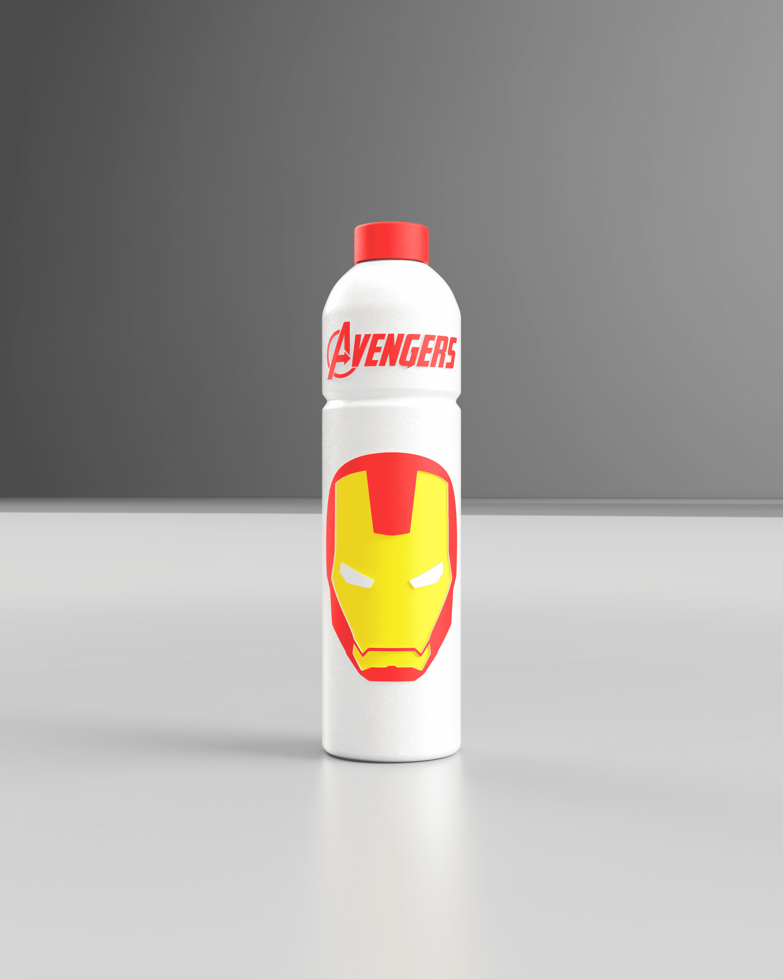 MARVEL WATER BOTTLE (IRON MAN) 3d model