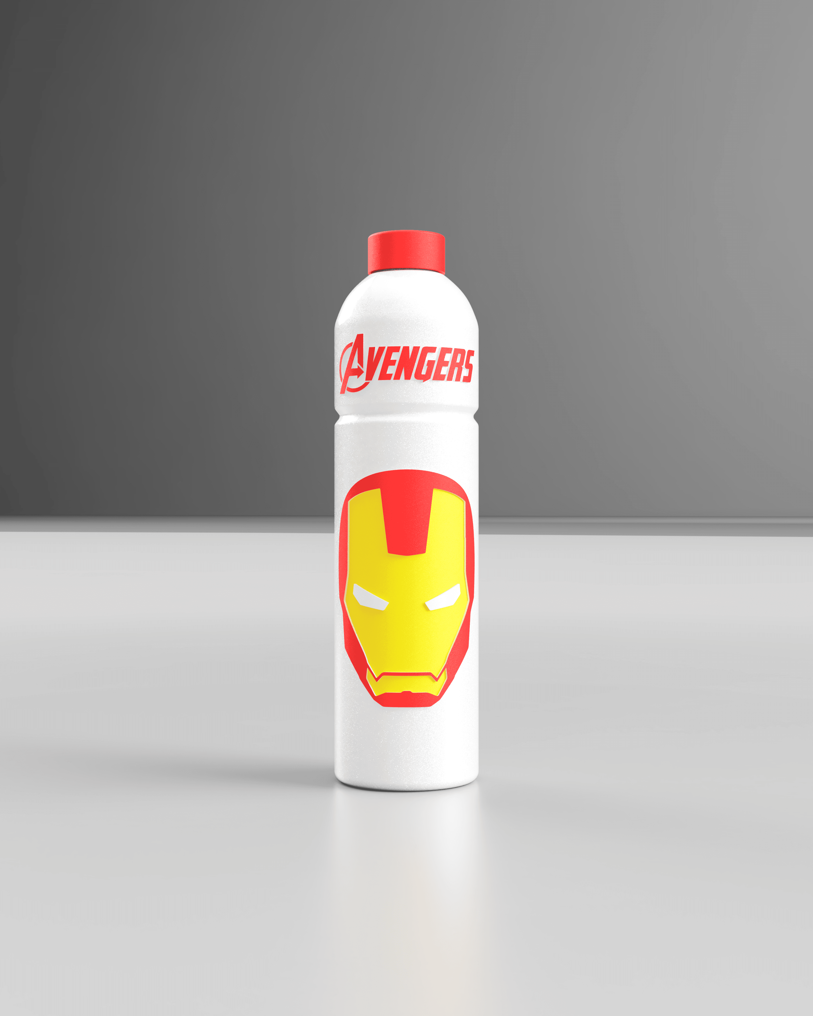MARVEL WATER BOTTLE (IRON MAN) 3d model