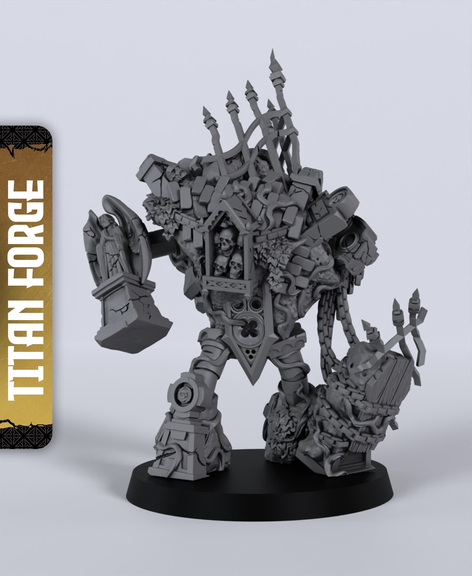 Grave Golem - With Free Dragon - 5e DnD Inspired for RPG and Wargamers 3d model