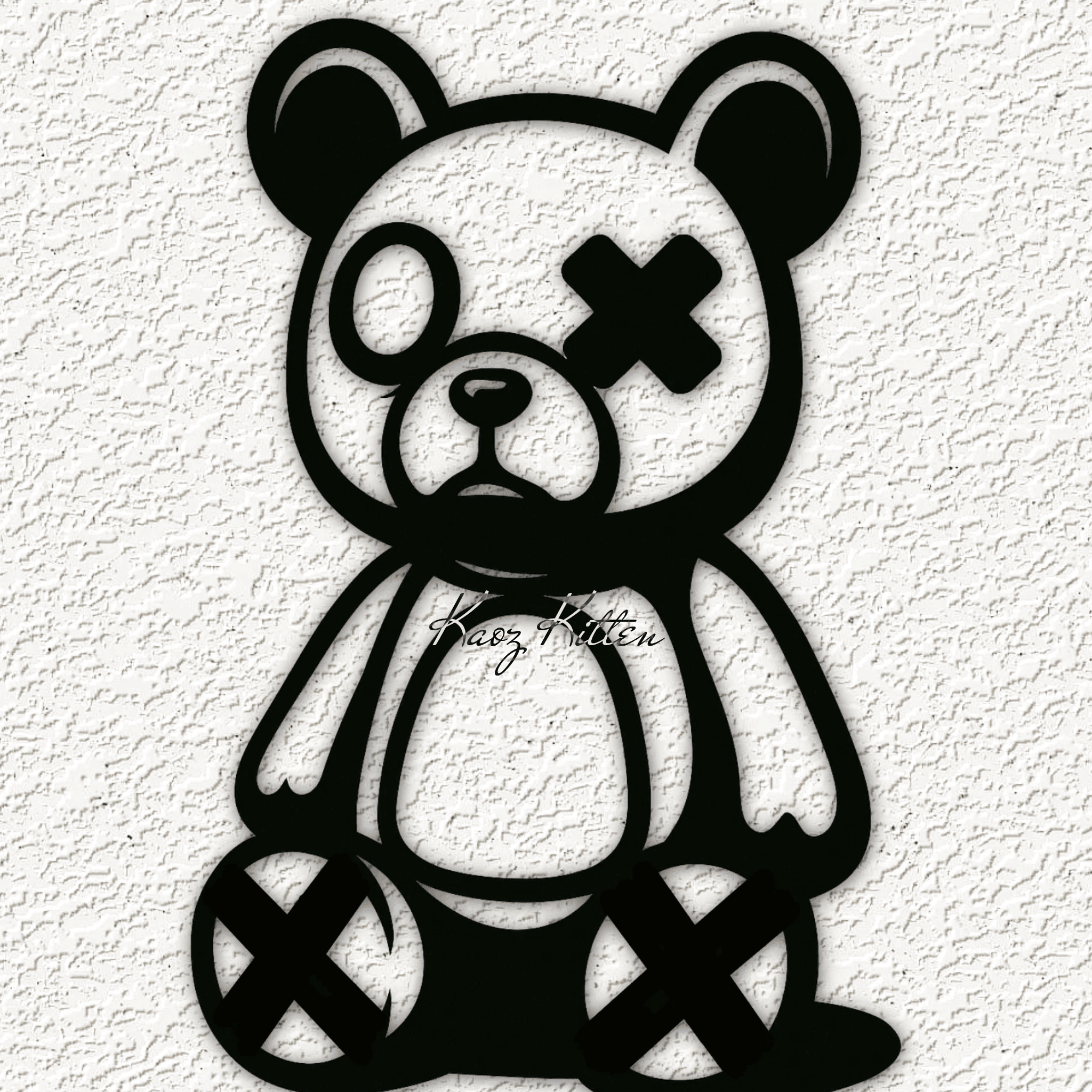 voodoo bear 4 wall art home decor 3d model