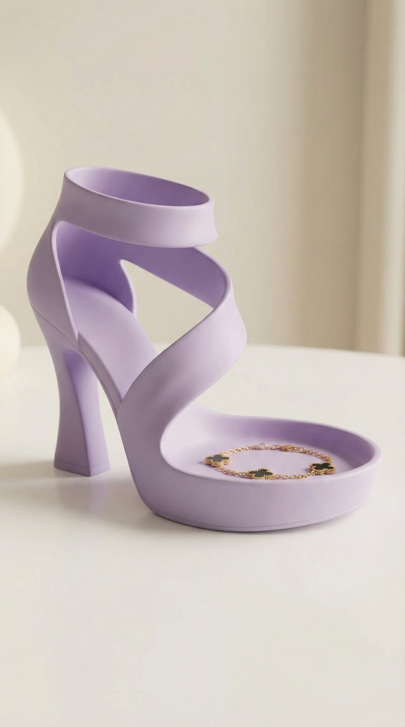 High Heel Jewelry Holder | Modern Shoe Tray Decor 3d model