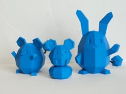 Azurill Low Poly Pokemon 3d model