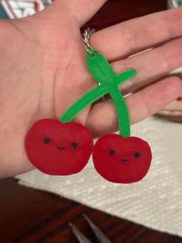 Cute Cherry Keychain 3d model