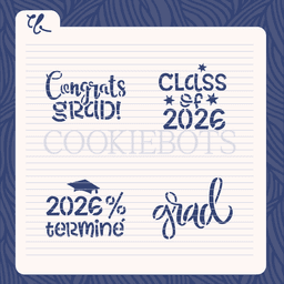 Frases mini Graduación Stencil SVG 3d model