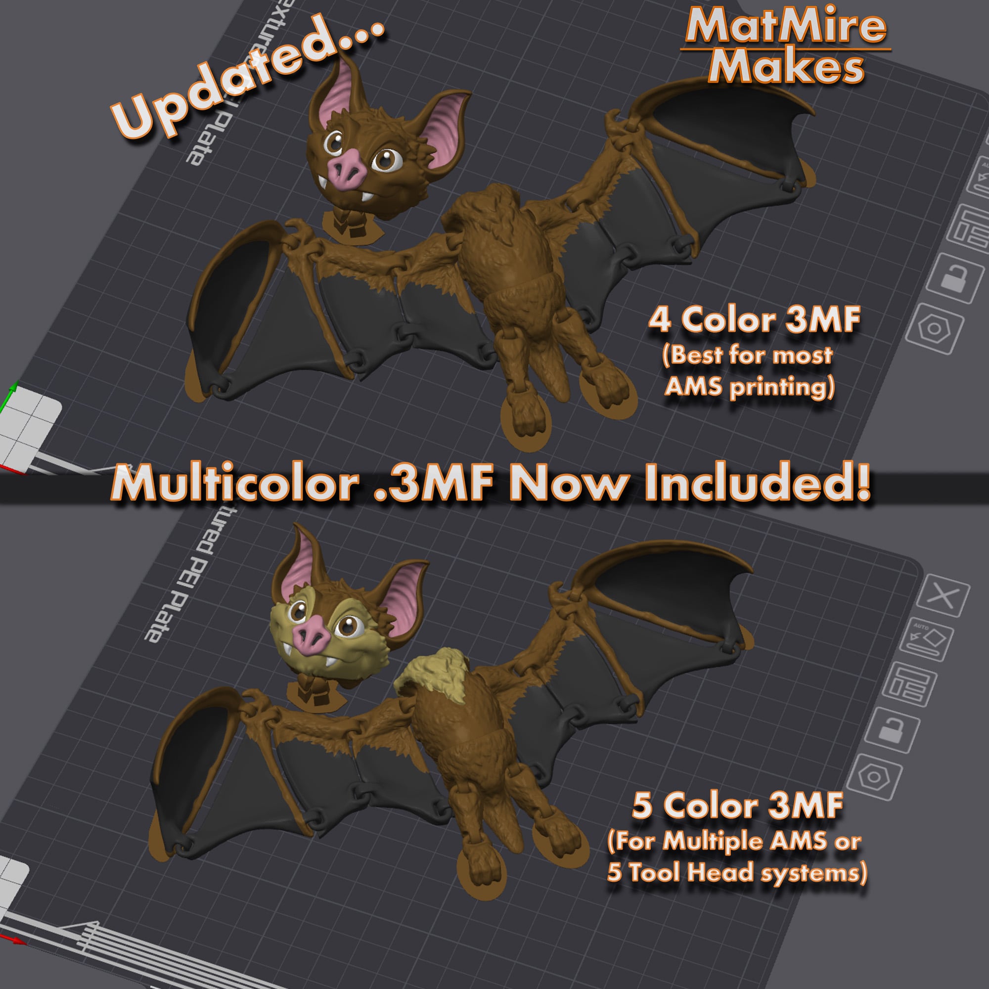 Bat- Articulated Figure 3d model