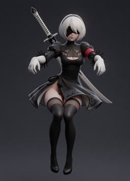 2B (NieR: Automata) Monitor Pal 3d model