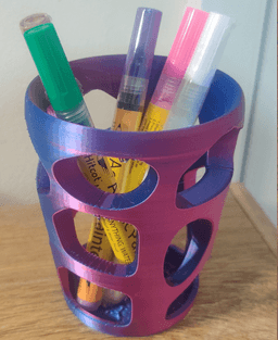 holey pint glass - no support 3d model